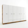 Hanah Home Armario F4 - 524 Blanco y Nogal